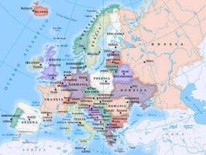 Cartina politica Europa